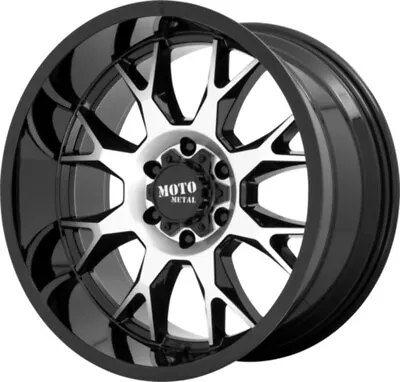 Moto Metal MO806 20x10 5x5.0 Gloss Black Machined Wheel 20  -18mm For Jeep Rim • $369