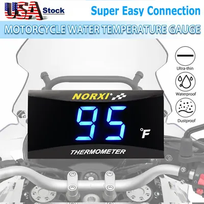 Koso Motorcycle Water Temperature Gauge Thermometer Fahrenheit NORXI Meter Blue • $15.66