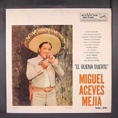 MIGUEL ACEVES MEJIA: El Buena Suerte RCA 12  LP 33 RPM • $10
