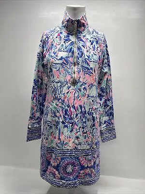 Lilly Pulitzer Skipper Popover Dress Cabana Cocktail Engineered UPF Size S Small • $49.99