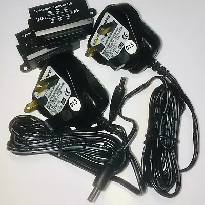 2 X 5v Volt Dc Plug In Adapter Power Supply 3 Pin Uk Charger Ac/dc 3.5mm Dc Jack • £9.99