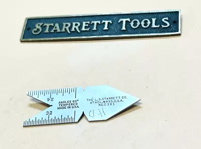 Starrett No. C391 Spring-Tempered Steel Thread 60 Degree Center Gage.  USA Made  • $18