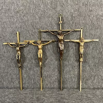 Lot Of 4 Vintage Crucifix Crosses • $41.99