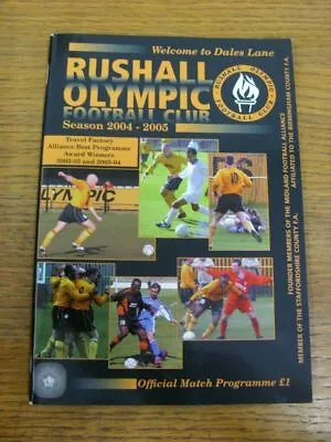21/08/2004 Rushall Olympic V Alvechurch  . Price Includes Royal Mail Postage And • £3.99
