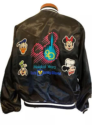 Disney Satin  Black Jacket True Vintage 20 Year  90’s Rare Epcot Movie Prop • $899