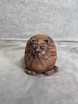 Antique Vintage Clay Lion Figure / Sculpture  Hand Made • $49.98