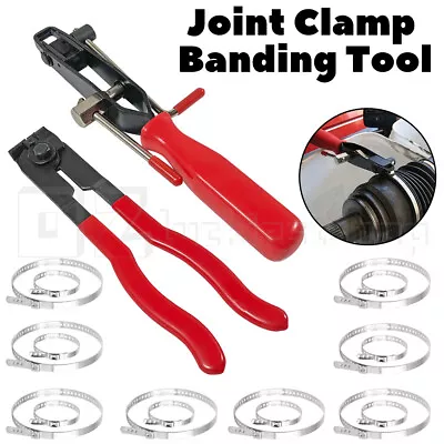 2PCS CV Joint Clamp Banding Tool Ear Type Boot Clamp Pliers & 8 Set Of Clamps • $24.29