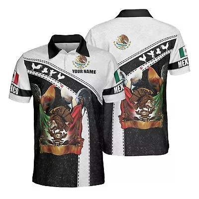 All-over Print Unisex Polo Shirt Mexico Cockfighting Rooster 3D Custom Name #7 • $28.99