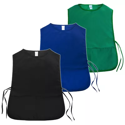 $11.99 • Buy Adjustable Bib Apron With 2 Roomy Pockets For Cooking Kitchen Waterproof Unisex