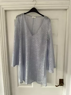 Pale Blue Accessorize  Beach Cover Up Size Large Excellent Condition Worn Once • £2