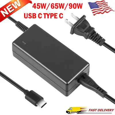 45W/65W/90W USB-C Type C Laptop Charger For Dell HP Lenovo Asus Samsung Macbook • $16.99