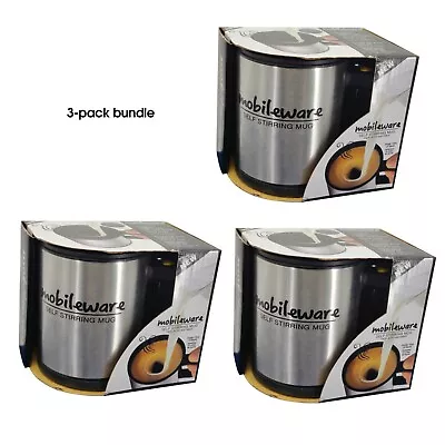 3 Pack Mobileware Self Stirring Mug Auto Mixing Coffee Cup Electric Lazy Tea Mug • $19.99