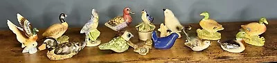 Vintage Hand Painted Miniature Animal Bird Goose Duck Figurines Lot Of 14 • $25