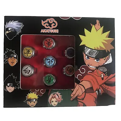 $4.99 • Buy AKATSUKI Member’s Naruto 10 Ring Set  Cosplay Ring Set Without Chain 2003 EUC