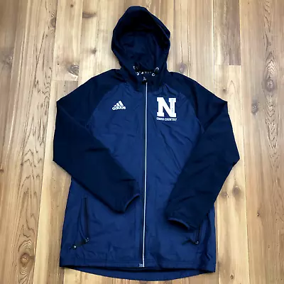 Adidas Blue Embroidered North Mustang Cross Country Full Zip Hoodie Adult Size M • $28