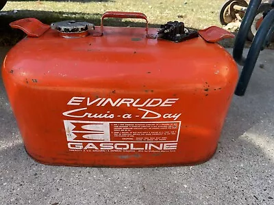 Vintage Evinrude Cruis-a-Day 6 Gallon Steel Gas Tank Can Outboard No Hose • $99