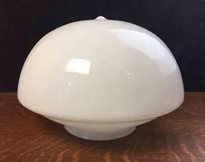 Vintage 38  Circumference SCHOOL HOUSE LIGHT White Milk Glass Globe Lamp Cover • $115