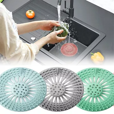 £2.21 • Buy Bathroom Drain Hair Catcher Sink Plug Hole Strainer Filter Shower Drain Cover UK