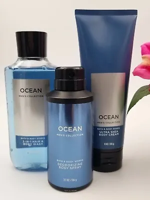 $14.45 • Buy Bath And Body Works Men's OCEAN Body Cream Spray Mist Hair & Body Wash *CHOOSE*