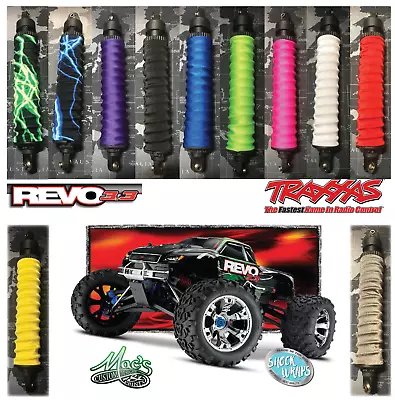 *FITS* Traxxas E-REVO / Revo RC Shock Covers Wraps Dust Sox Spring Sleeves • $10.95