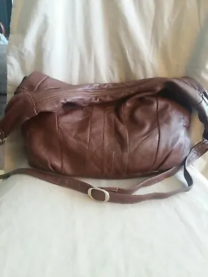 Women's Californian   Macasa  Leather Brown Medium Shoulder Bag. Pre Owned. • $21.99