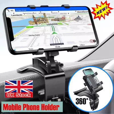 Multifunctional Car Mobile Phone Holder Rotating Bracket For Car Dashboard Home~ • £6.94