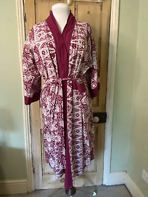 £38.99 • Buy Mrs Hardjono Dress Gown Kimono Bethesda Hospital Indonesia Cotton Block Print 