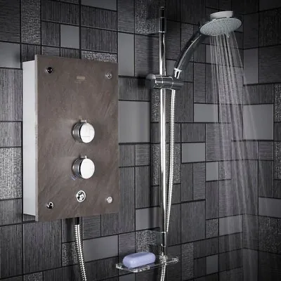 Mira Galena Electric Shower 9.8kW Clearscale Power Slate Effect 1.1634.117 • £419.99