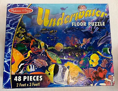 Melissa & Doug Floor Puzzles Underwater Ocean (48 Pieces 2 X 3 Feet) #427 • $11.17