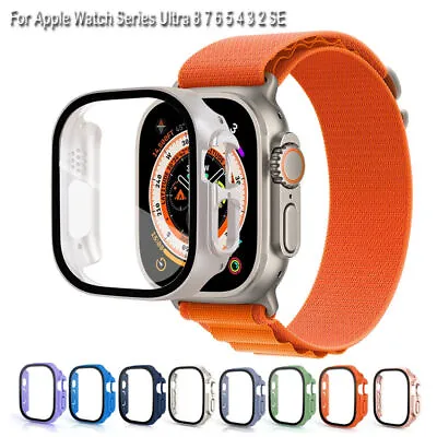 $13.99 • Buy For Apple Watch Series 8 Ultra 7 6 5 41/45/49mm Full Glass Screen Protector Case