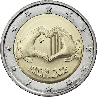 Malta 2 Euro Coin 2016  Children And Solidarity - LOVE  UNC • $6.50