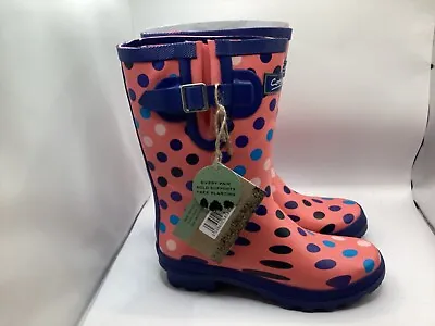 Cotswold Paxford Rain Wellingtons  Size 3uk Brand New Pink Dots • £18.99