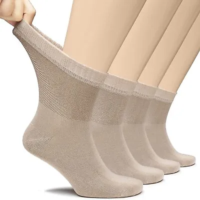 $15.97 • Buy MEN Thin Diabetic Ankle BAMBOO Socks, Solid Colors, MEDIUM, Casual, 4-Pair