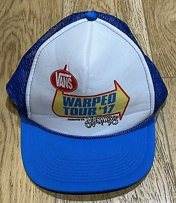 Vans Warped Tour ‘17 Truckers Mesh SnapBack Trucker Blue Cap • £16