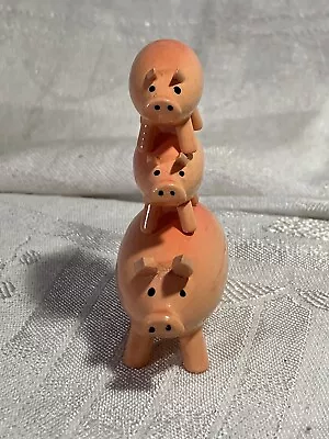 Vintage Wood Pig Trio Figurines • $7.99