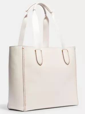 Coach Soft Leather Derby Tote Chalk Ivory White 58660 Gold NWT $350 Retail FS • $144.98
