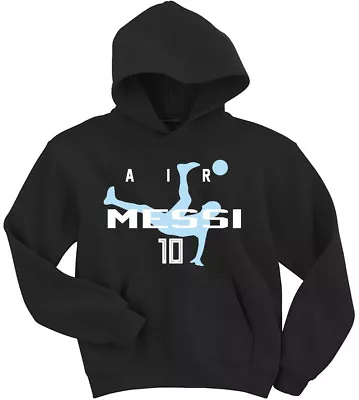 Black Lionel Messi World Cup Argentina  AIR  HOODED SWEATSHIRT • $31.99