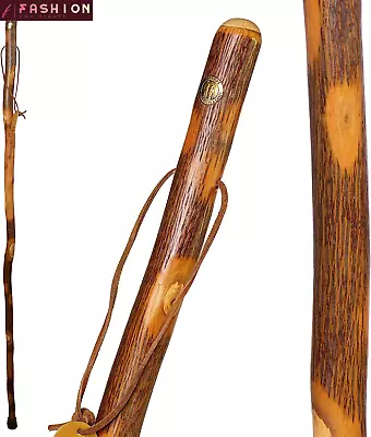 Rustic Wood Walking Stick Hickory Traditional Style Handle For Men & Women M • $41.99