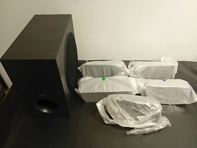 Sony SS-WS101 Wired Subwoofer With SS-TSB121 SS-CTB121 Surround Sound Speakers • £19.99