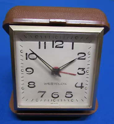 Vintage Westclox  Travel Alarm Clock Brazil Wind Up Portable • $11.40