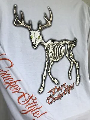 $12 • Buy Florida Cracker Deer Skeleton Cracker Style Shirt Med Long Sleeve Mud Stained