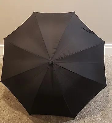  Black Umbrella  Walking Length 86 Cm Manual Stick  • £13.99