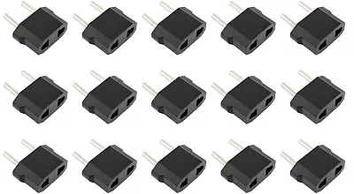 15 X New Pieces US USA AC POWER PLUG ADAPTER TRAVEL CONVERTER To Euro EU EUROPE • $6.99