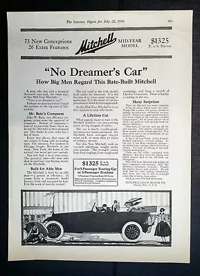 1916 Mitchell Lewis Motor Co Racine WI Touring Car Auto Vintage Art Print Ad • $14.80