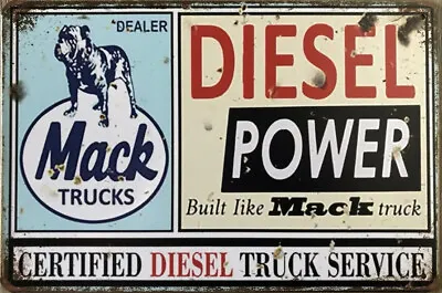 MACK Trucks Garage Rustic Vintage Metal Tin Sign Man Cave Shed & Bar AU • $9.99