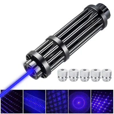 5W High Power Blue Burning Laser Pointer Adjustable Visible Beam Dot Light- • $32.39