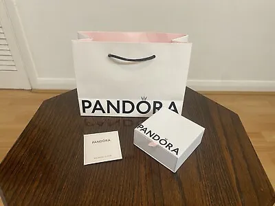 Genuine Pandora Necklace Bracelet Ring Empty Gift Box With Bag & Polish Cloth • £8.50