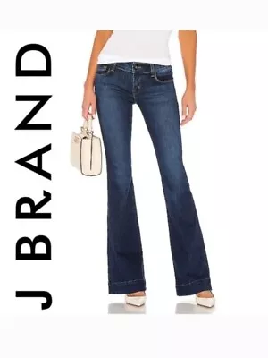 J Brand Women Size 27 Jeans Dark Wash Love Story Flare Stretch Pants • £38.01