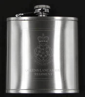 Queens Lancashire Regiment Classic Deluxe Engraved Veterans Hip Flask • £10.99