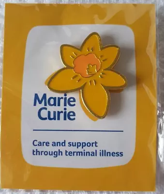 Daffodil ~ Lapel Pin Badge ~ Enamel ~ Yellow ~ Marie Curie ~ NEW & SEALED • £4.99